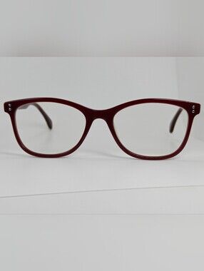 Prodigy. Women's Burgundy Cat-Eye Eyeglasses. Silver Accents.